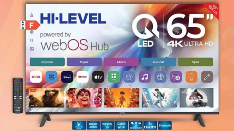 
A101'deki Hi-Level 65 İnç 4K QLED Smart TV İncelemesi: Büyük Ekran Deneyimi Bu Fiyata Nasıl?


