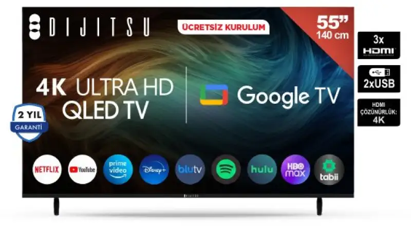 bim'deki Dijitsu 55 İnç 4k Qled Google Tv: Akıllı Eğlence Deneyimi Değerlendirmesi