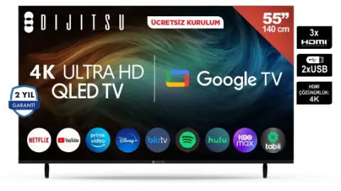 bim'deki Dijitsu 55 İnç 4k Qled Google Tv: Akıllı Eğlence Deneyimi Değerlendirmesi